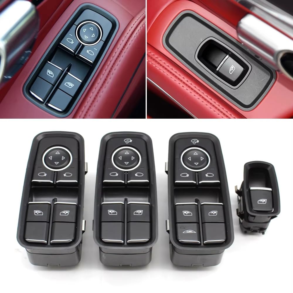 Per Cayman Per Boxster 991 718 981 982 99161315102 Auto Electric Power Master Finestra Interruttore Controllo Sollevatore Pulsante Pulsante Commutazione Specchietto Retrovisore(Model B)
