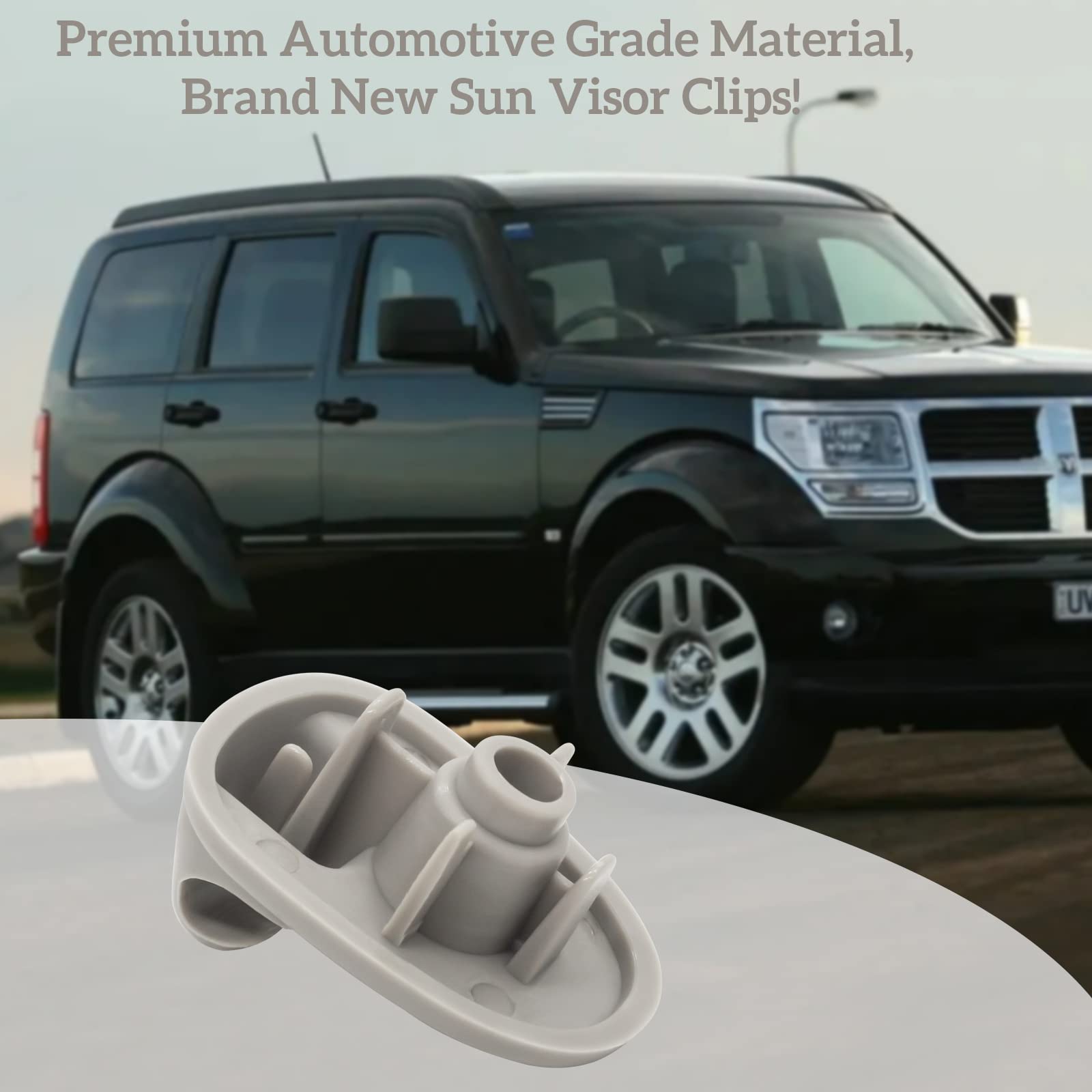 2 Clip Per Visiera Parasole Auto - Compatibile Con Jeep Cherokee KK KJ, Dodge Nitro - Foto 2