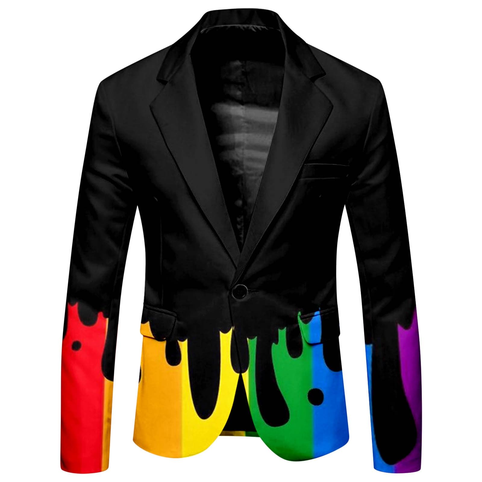 Traje de hombre traje de arco iris 2 piezas Slim Fit Traje formal de negocios para hombre traje de hombre para hombres blazer pantalones conjunto completo cómodo traje casual elástico