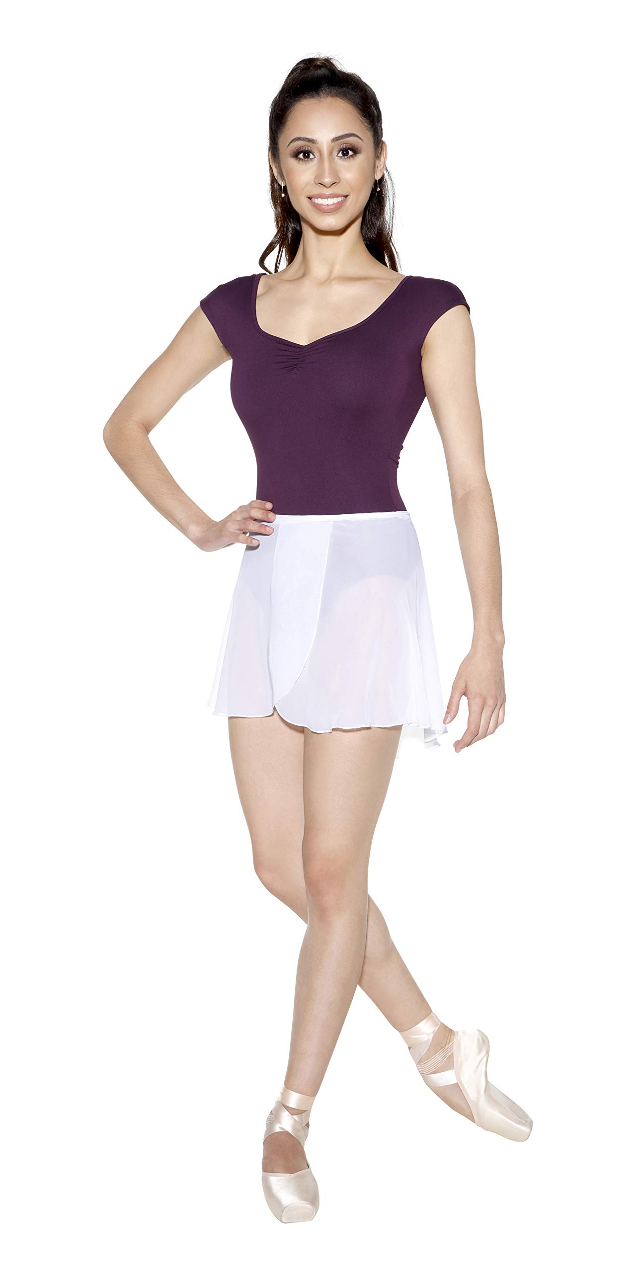 So DancaSL66 Women's Ballet Wrap Training Dance Skirt Bands Crepe