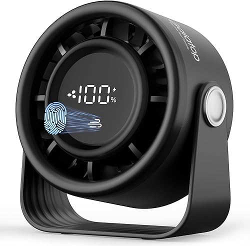 Miniatura 8 de Gaiatop Ventilador de escritorio pequeño recargable, ventilador personal de 5 pulgadas con batería de 4000mAh, control táctil con pantalla LED,