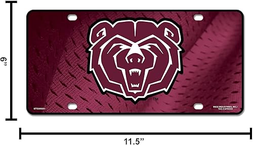 Miniatura 88 de NCAA etiqueta de metal para auto, negro