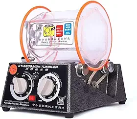Polidora de Joias Em Tambor Rotativo com Capacidade de 3 Kg (6,6 Lbs), 45 W, Mini Máquina Para Polimento de Superfícies.