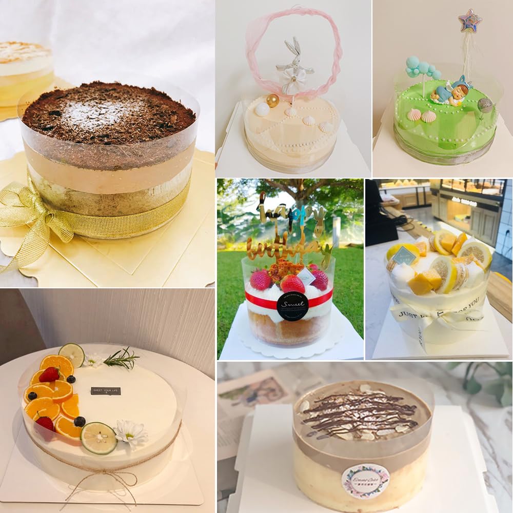 Fogli Acetato Per Pasticceria Fyfjur - 2 Rotoli 6cm X 10m, Per Torte Mousse E Cioccolato