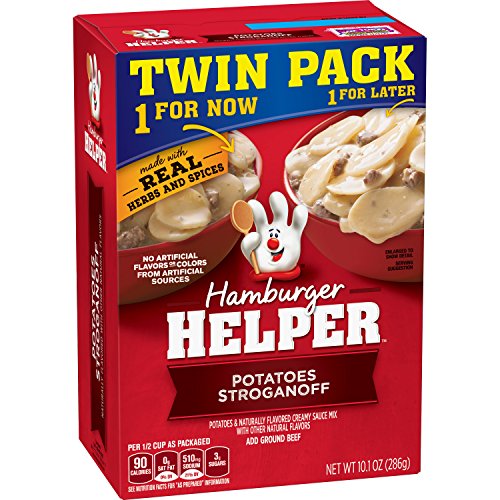 Betty Crocker Hamburger Helper, Potatoes Stroganoff Hamburger Helper, 10.1 Oz Box (Twin Pack)