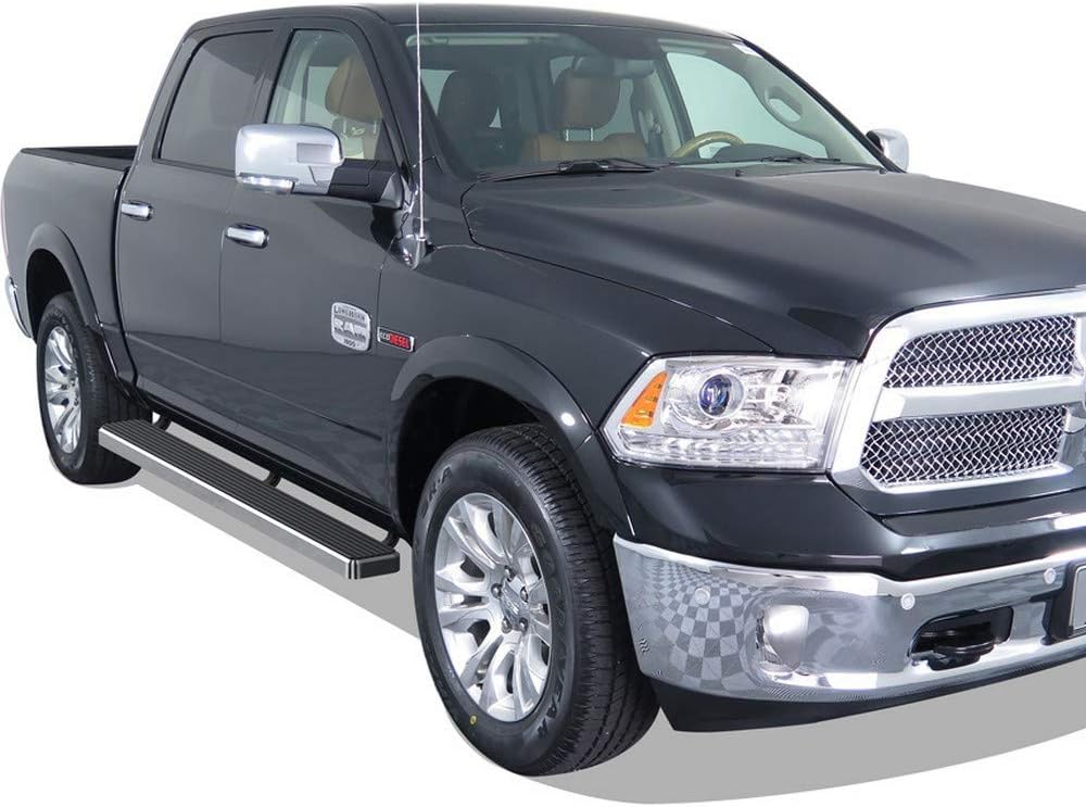 APS (304 Stainless Steel Polished Silver 6 inches) Running Boards Nerf Bars Side Steps Compatible with Ram 1500 2009-2018 Crew Cab & Ram 2500 3500 2010-2026