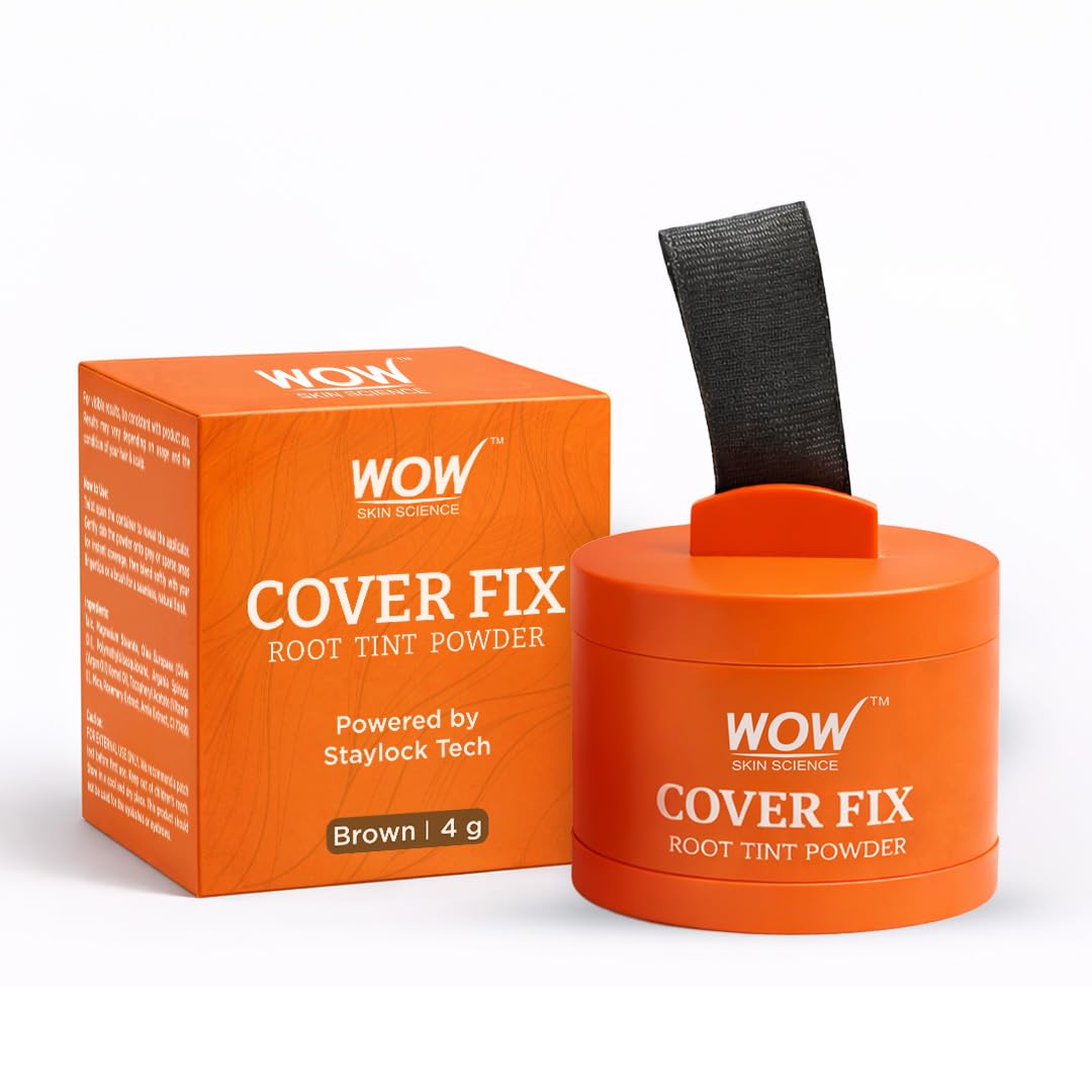WOW Skin Science Cover Fix Root Tint Powder | Root Touch-Up Powder for Grey Hair | Helps Blend Visible Greys & Root Regrowth | Powered by Staylock Technology | Brown | 4g-picture-40