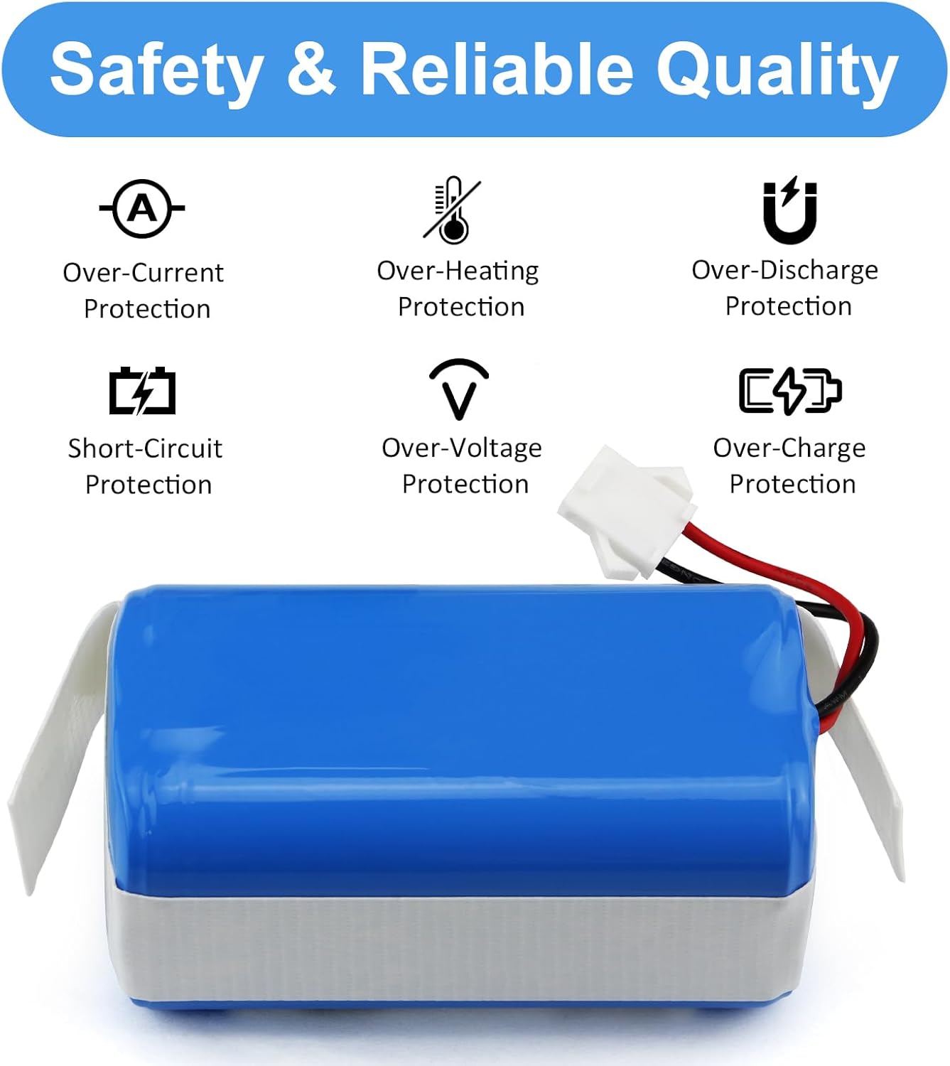 MULS 12.8V M210 Battery Replacement for Lefant M210 M210 Pro M210P M210B M213 M213S M320, OKP Life K2 Robot Vacuum Cleaner 2000mAh