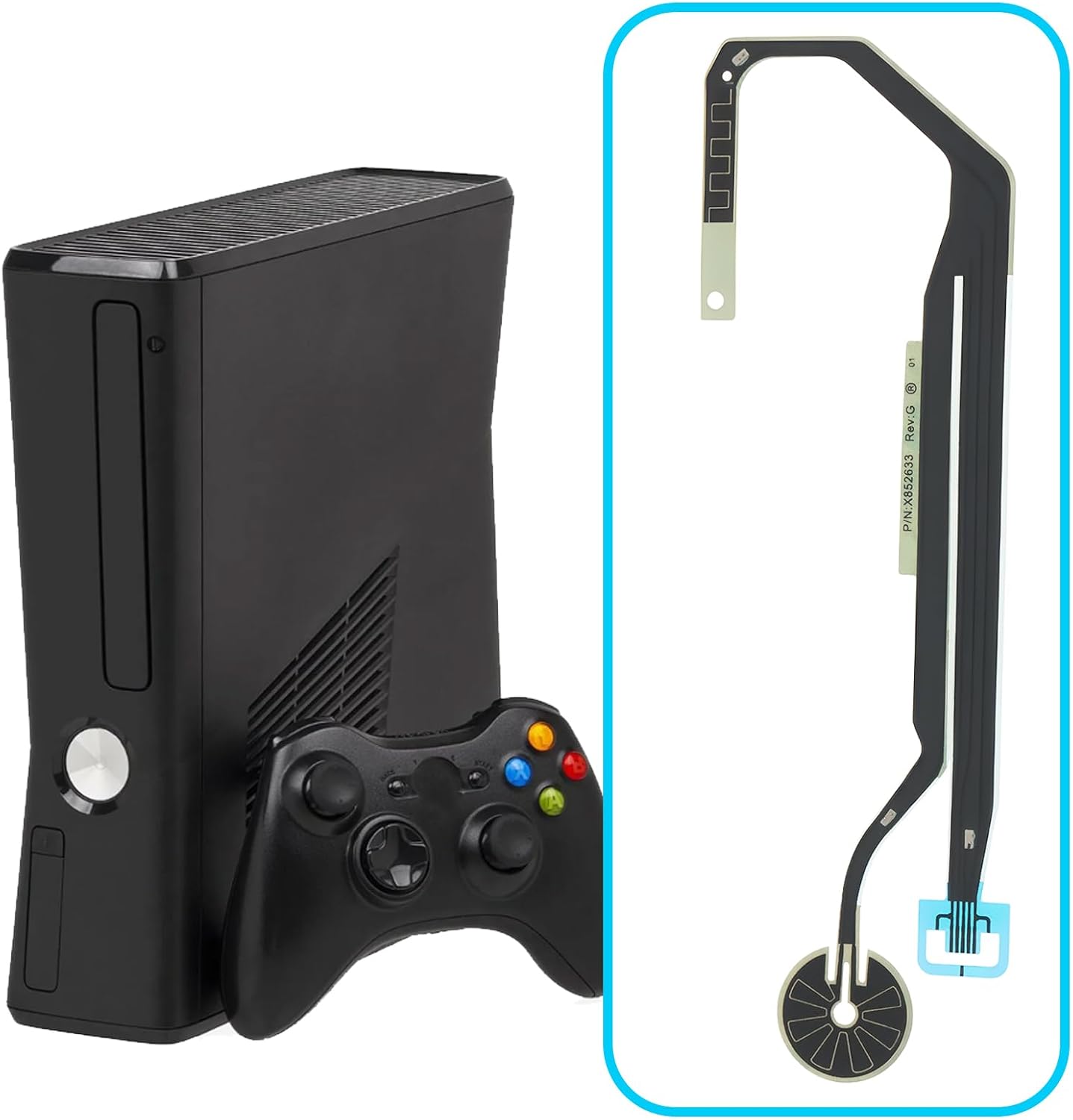 SING F LTD 2Pcs Console Power On Off Switch Flex Cable Compatible with Xbox 360 Slim