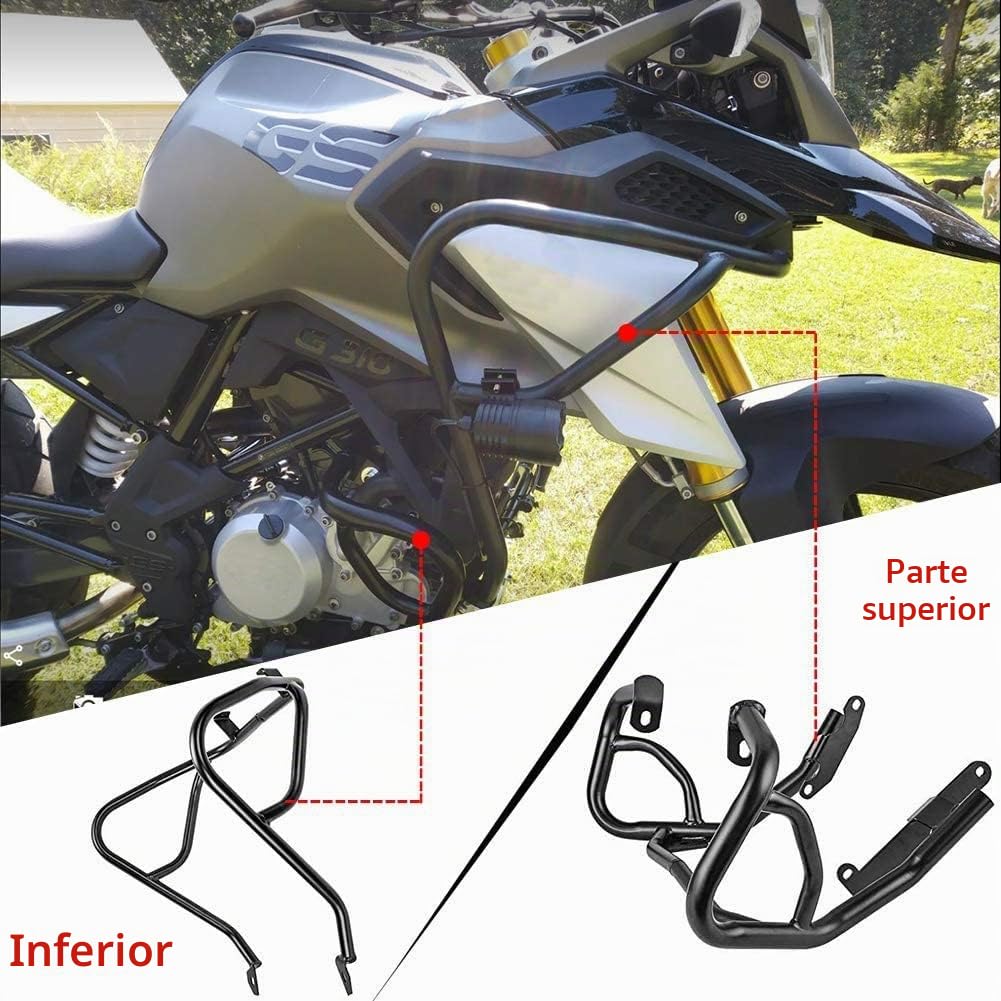Motocicleta Protector Parachoques Caída Barra para G310GS G 310 GS 2017 2018 2019 2020 2021 2022 2023 2024 Motor Inferior Superior Choque Carretera Protección de Marco de Cuerpo (1 Juego)