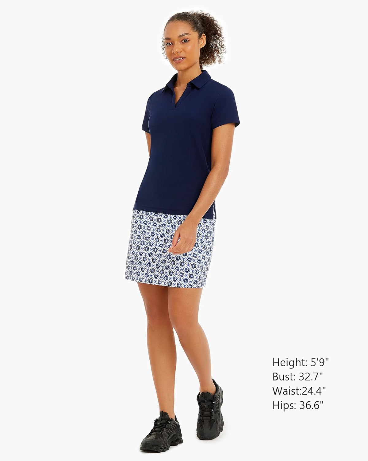 Stelle Women Golf Polo Shirts Tennis Shirt Short Sleeve V Neck Quick-Drying Collared Top - Image 7