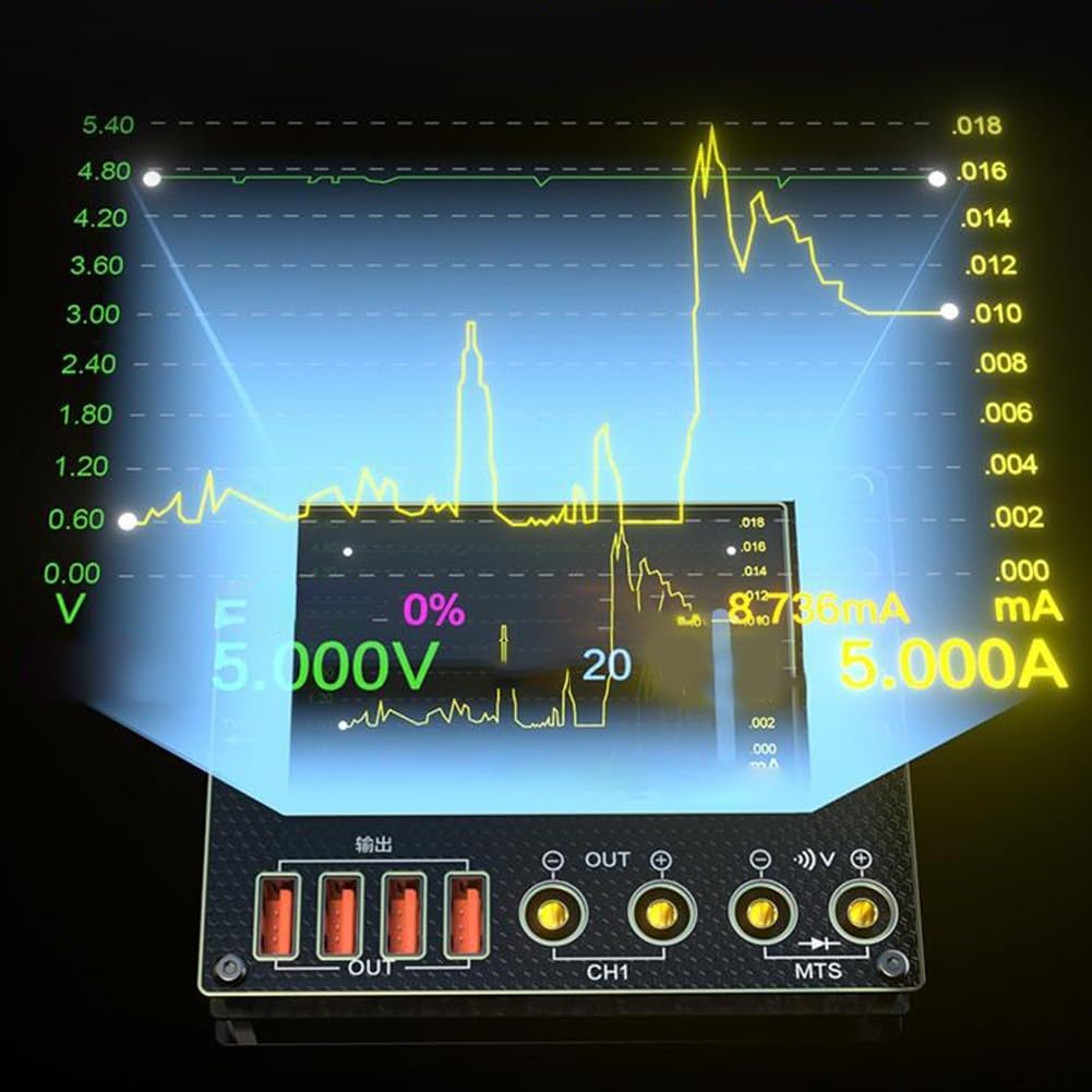 C09 I2C Wellenform-Messgerät, 0-40V 2-Kanal, 4" IPS-Display, Protokollanalyse Für Elektronik-Reparatur, Schwarz(set 2)