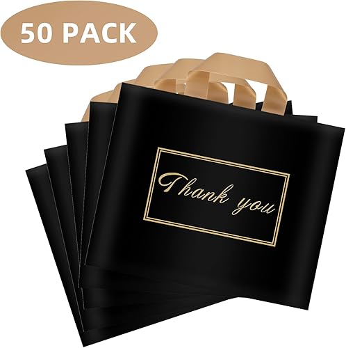 Miniatura 3 de Bolsas de agradecimiento, bolsas de plástico para compras de pequeñas empresas, bolsas de regalo extra gruesas a granel con asas para clientes