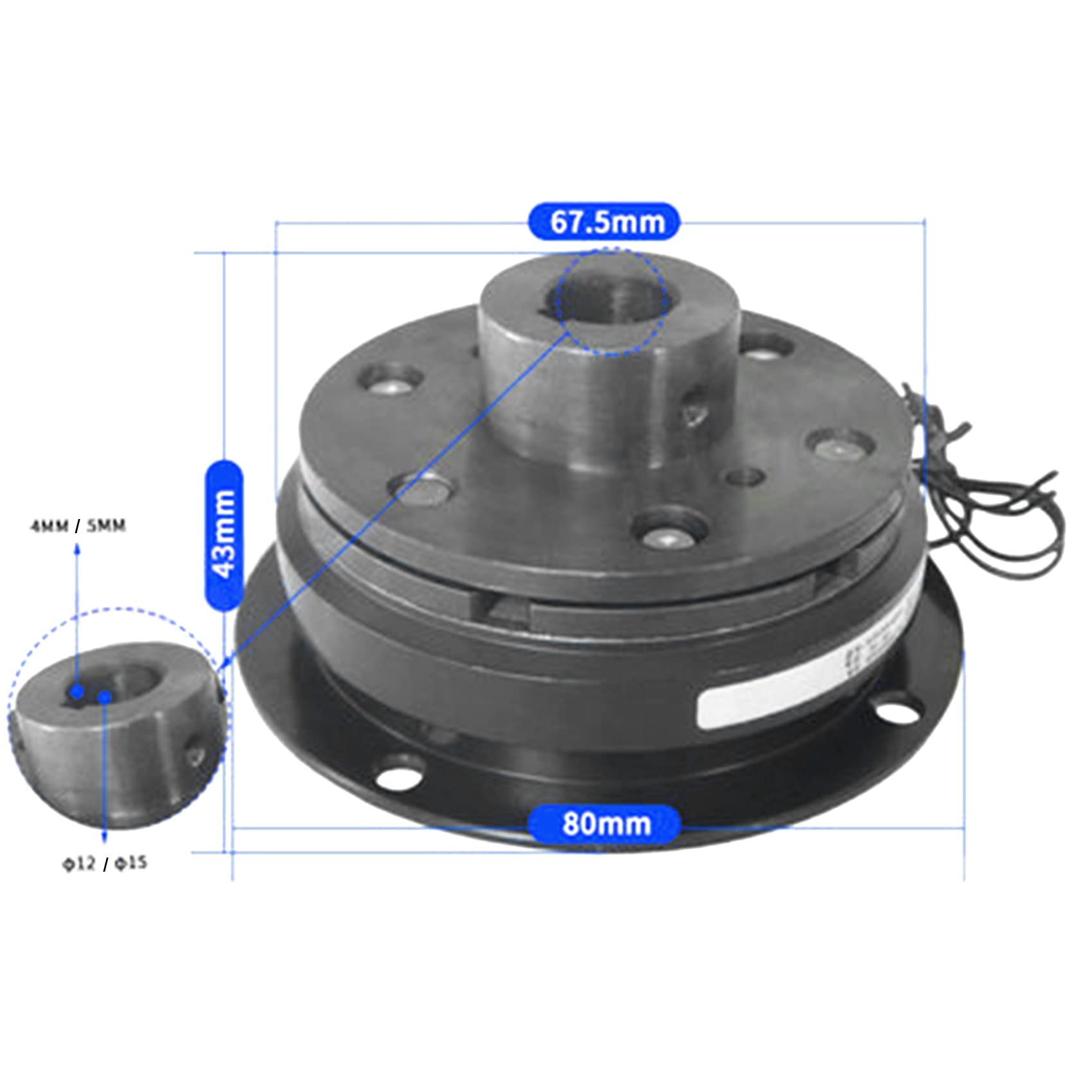Embrague electromagnético DLD6-05 DC24V tipo seco de una sola placa