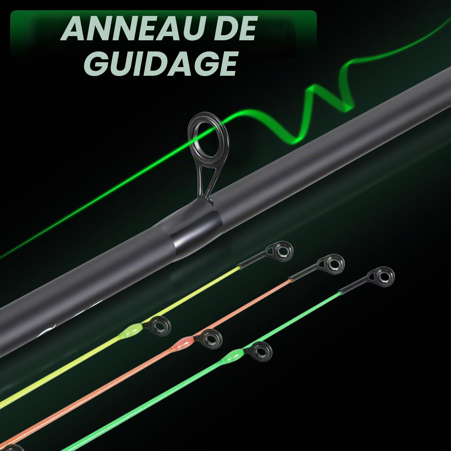 Sougayilang Feeder Canne à pêche portable avec 3 embouts 3000 tailles de moulinet, gamme complète d'action pour la carpe
