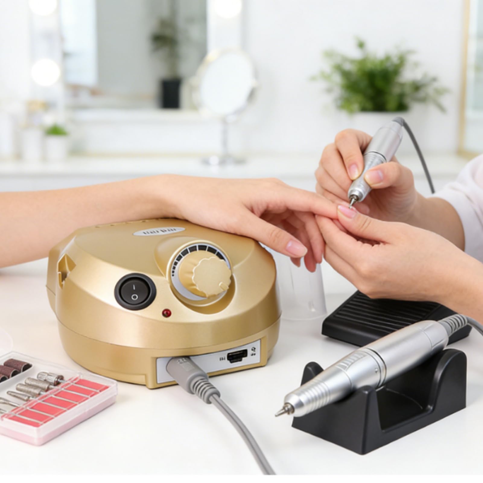 Lima Elettrica per Unghie - Set Professionale per Manicure per Rimuovere Le Unghie Finte e Curare la Pelle Morta delle Dita