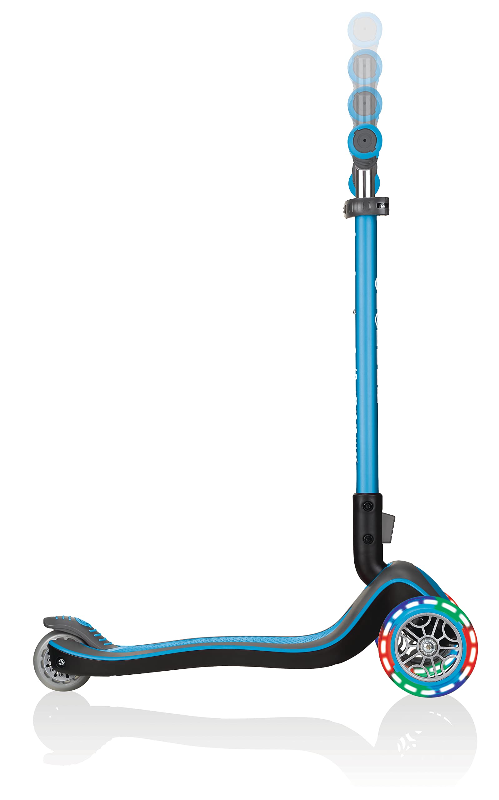 GLOBBER Elite Scooter - Monopattino per bambini dai 3 anni in su, ABEC 5, 3 ruote, regolabile in altezza, ruote LED