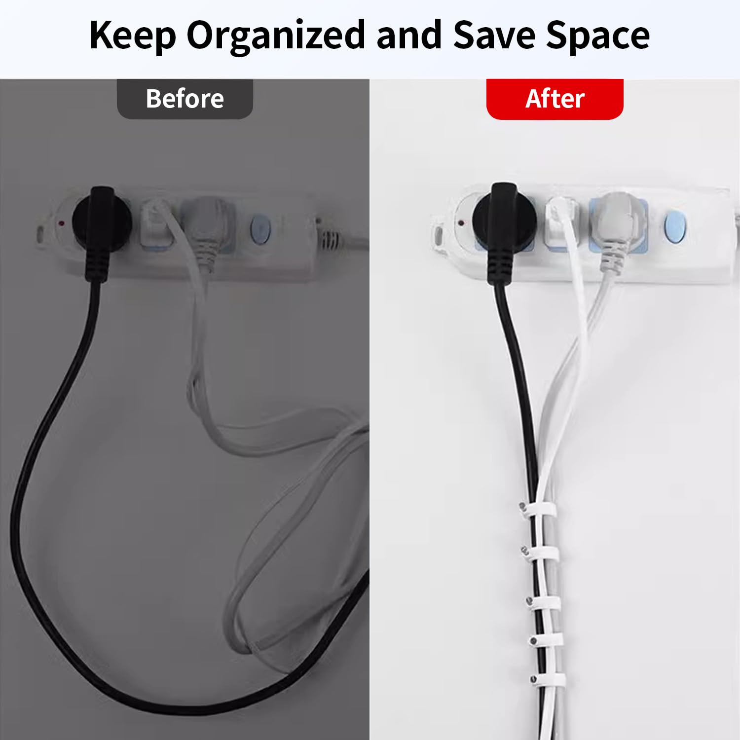LeMotech Clips de cable, 200 tachuelas de cable de 18 mm con clavos de acero, clips de cable coaxial, clips de cable de altavoz para gestión de cables RG213 2 AWG, cables HDMI de alta resistencia,