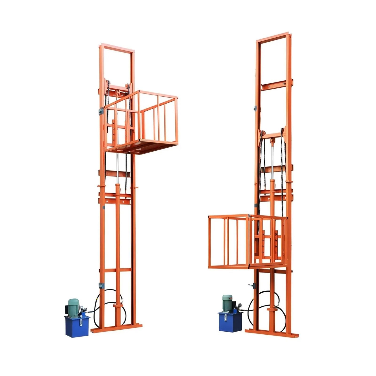 Electric Cargo Elevator Lift Heavy Goods Warehouse Home Space Loading and Unloading Workshop Small Lifting Platform(2M)