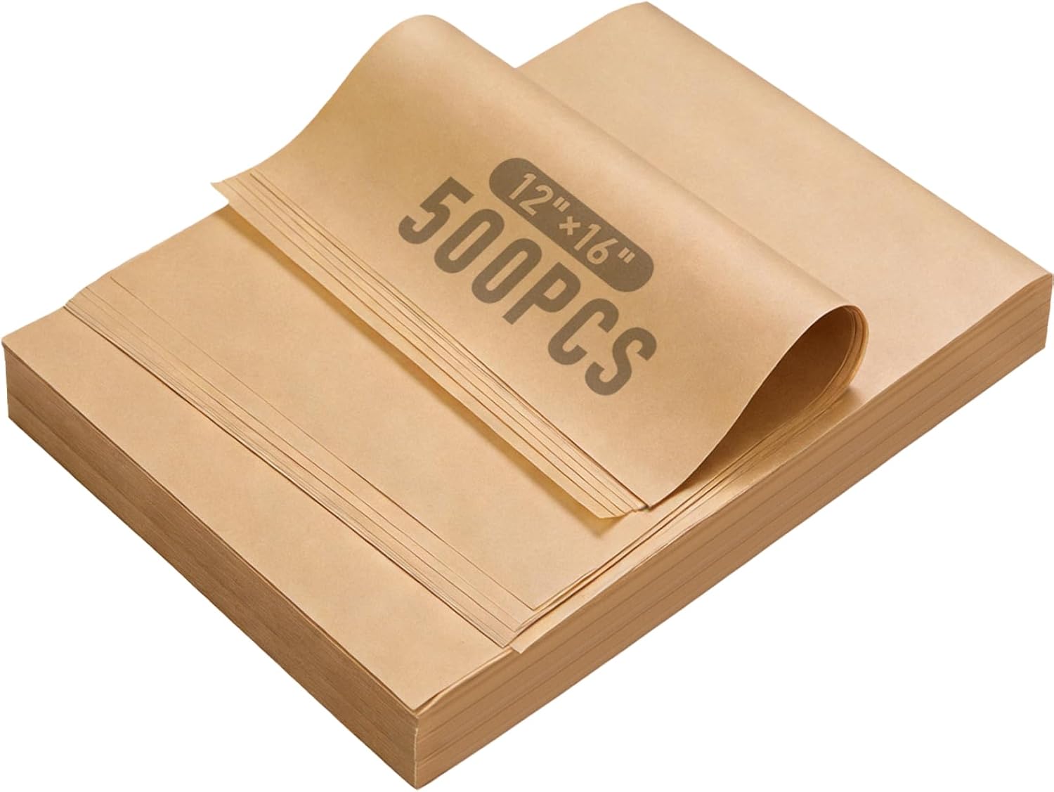 Parchment Paper Sheets 500 Pcs 12x16 Inch Heavy Duty Pre-Cut Unbleached Baking Paper for Half Sheet Pans Non-Stick & No-Leak for Oven, Air Fryer, Microwave