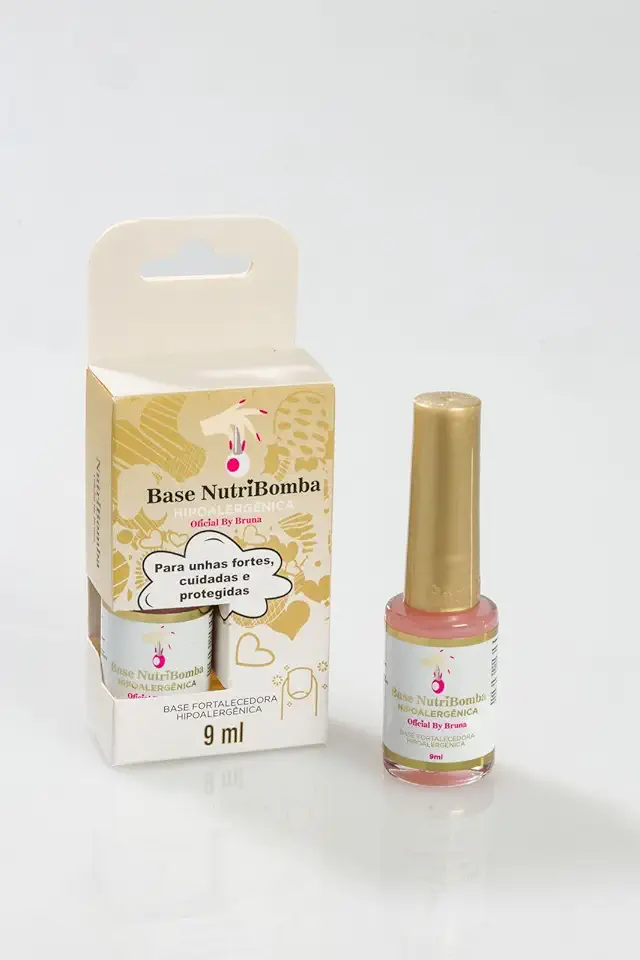 Base Fortalecedora Nutribomba - Fortalecedor de Unhas Hipoalergênico - Crescimento Rápido e Anti Quebra - Tratamento para Unhas - 9ml