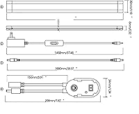 Vista 4 de LAMPAOUS Luces debajo del gabinete para cocina, iluminación activada por sensor de onda manual, kit de luces para colocar debajo del fregadero