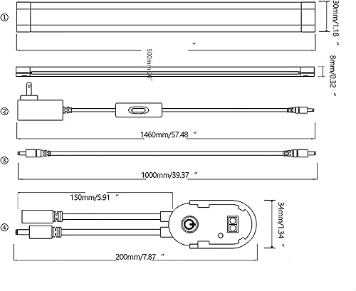 Miniatura 4 de LAMPAOUS Luces debajo del gabinete para cocina, iluminación activada por sensor de onda manual, kit de luces para colocar debajo del fregadero