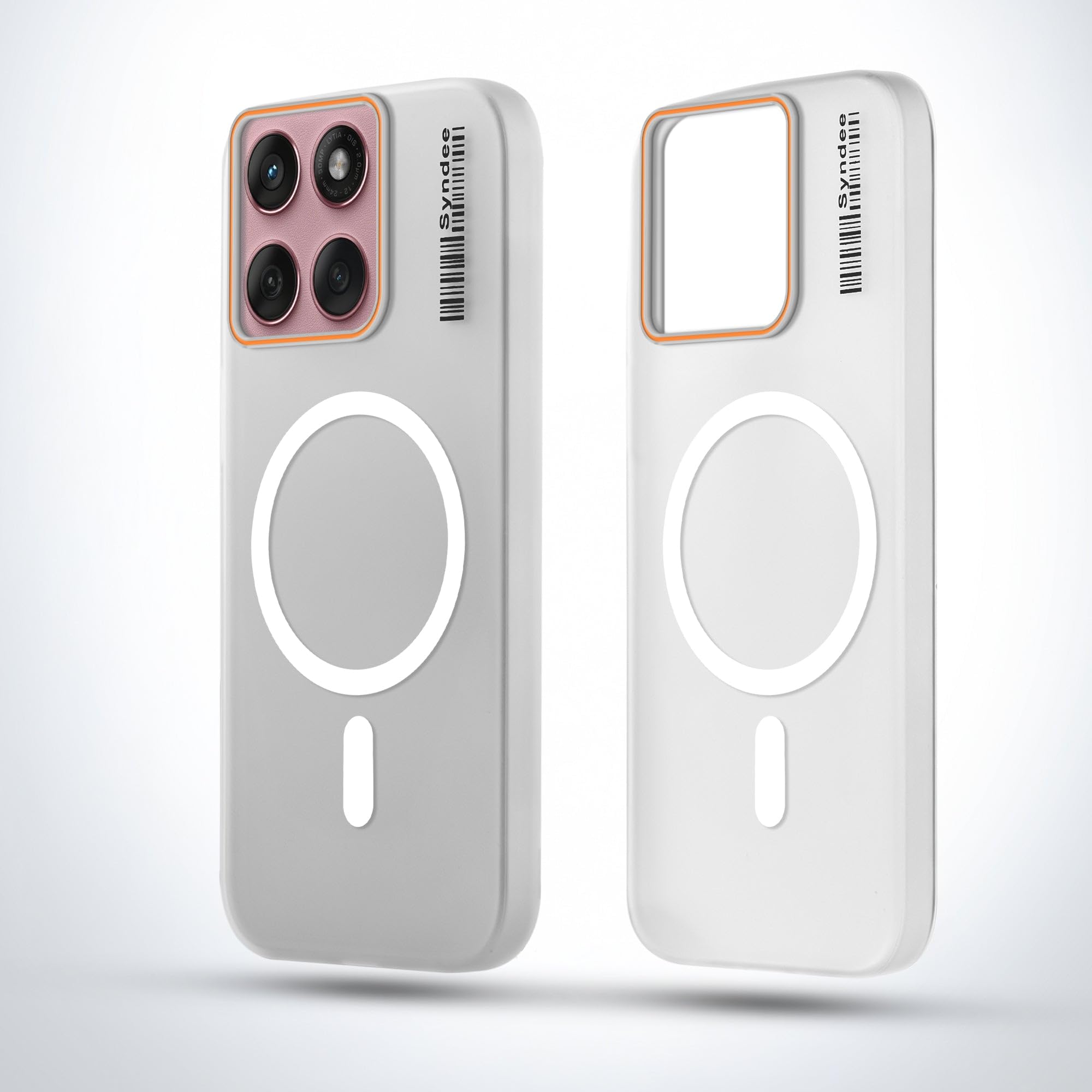 DL3 Mobilak Hard PC Frosted Translucent Case for Motorola Moto Edge 60 Fusion 5G / Edge 60 5G, Elegant White Back Cover, Compatible with MagSafe Magnetic Accessories, Anti-Scratch Protection (Clear)