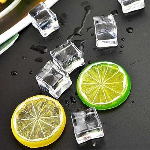 Miniatura 4 de 30 piezas de plástico de simulación de limón rebanadas de fruta artificial, mini modelo pequeño, fiesta, cocina, decoración de boda, rebanadas
