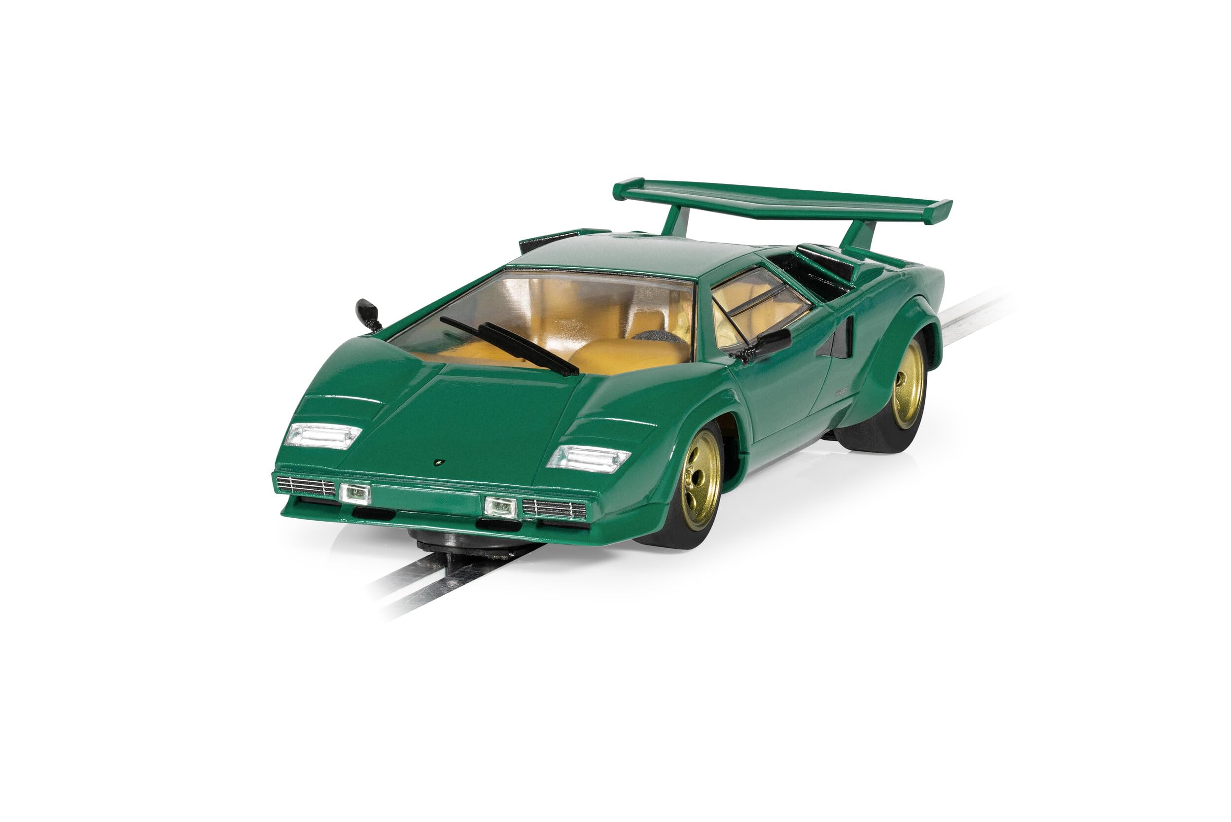 Scalextric C4500 1:32 Lamborghini Countach Met. Green HD - Slotcar, Rennbahn, Auto für Rennbahn, Rennbahnauto, Rennbahn, Kinderspielzeug, Zubehör für Rennbahnen