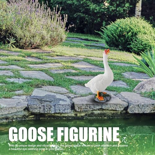Décoration de jardin pour extérieur statue d'oie résistante aux intempéries - 6
