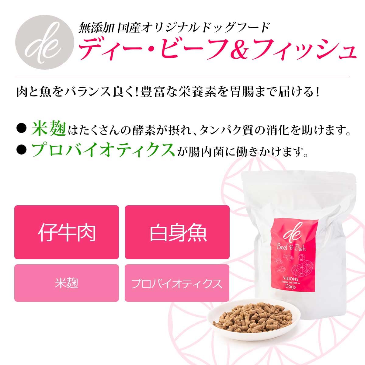 Amazon | 3%お得 ドッグフード ディー・ビーフ＆フィッシュ【仔牛肉