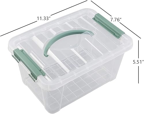 Miniatura 4 de AnnkkyUS Paquete de 4 cajas de almacenamiento transparentes de 6 cuartos de galón, contenedores de plástico con tapas