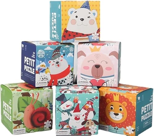 24 piezas de rompecabezas de papel para niños de 1 a 3 años de edad de 2 a 4 años, educación temprana, educativo, jardín de infantes, dibujos