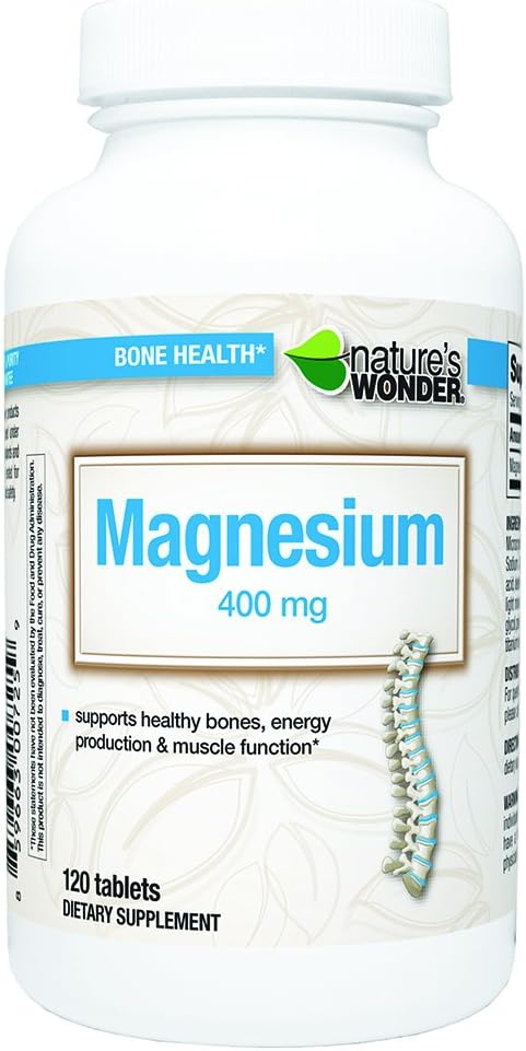Nature's Wonder Magnesium 400mg Tablets 120 count