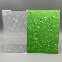 3D Plastic Embossing Folder Template Puppy Footprints Texture A6 Size for Card Making DIY Scrapbooking Paper Crafting Handmade Crafts Scrapbooking Arts Supplies Scrapbook Decor
