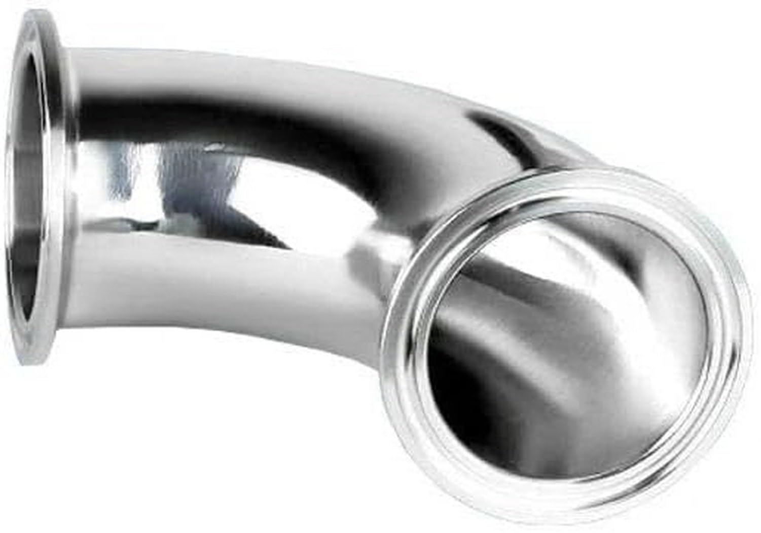 Conector acero inoxidable 304, codo, 133mm x Virola 145, 133mm x Virola 145