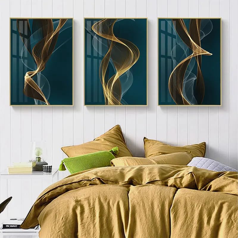 Cuadros de Arte Abstracto para renovar paredes vacías set de 3 lienzos modernos 2