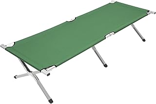 Milestone Camping 20260 Deluxe Folding Camping Bed/Lightweight & Portable/Aluminium Frame & 60 OD Polyester Fabric/Carry Bag Included/Camping, Festivals, Fishing / 189cm x 64cm