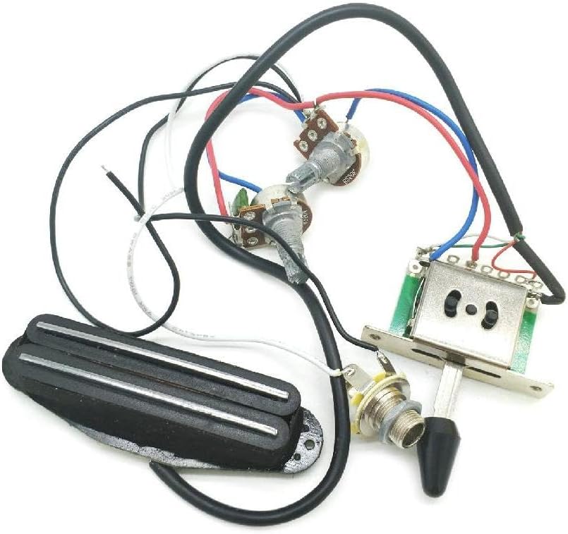 Prewired Guitar Wiring Harness with Double Hot Rail Pickups
