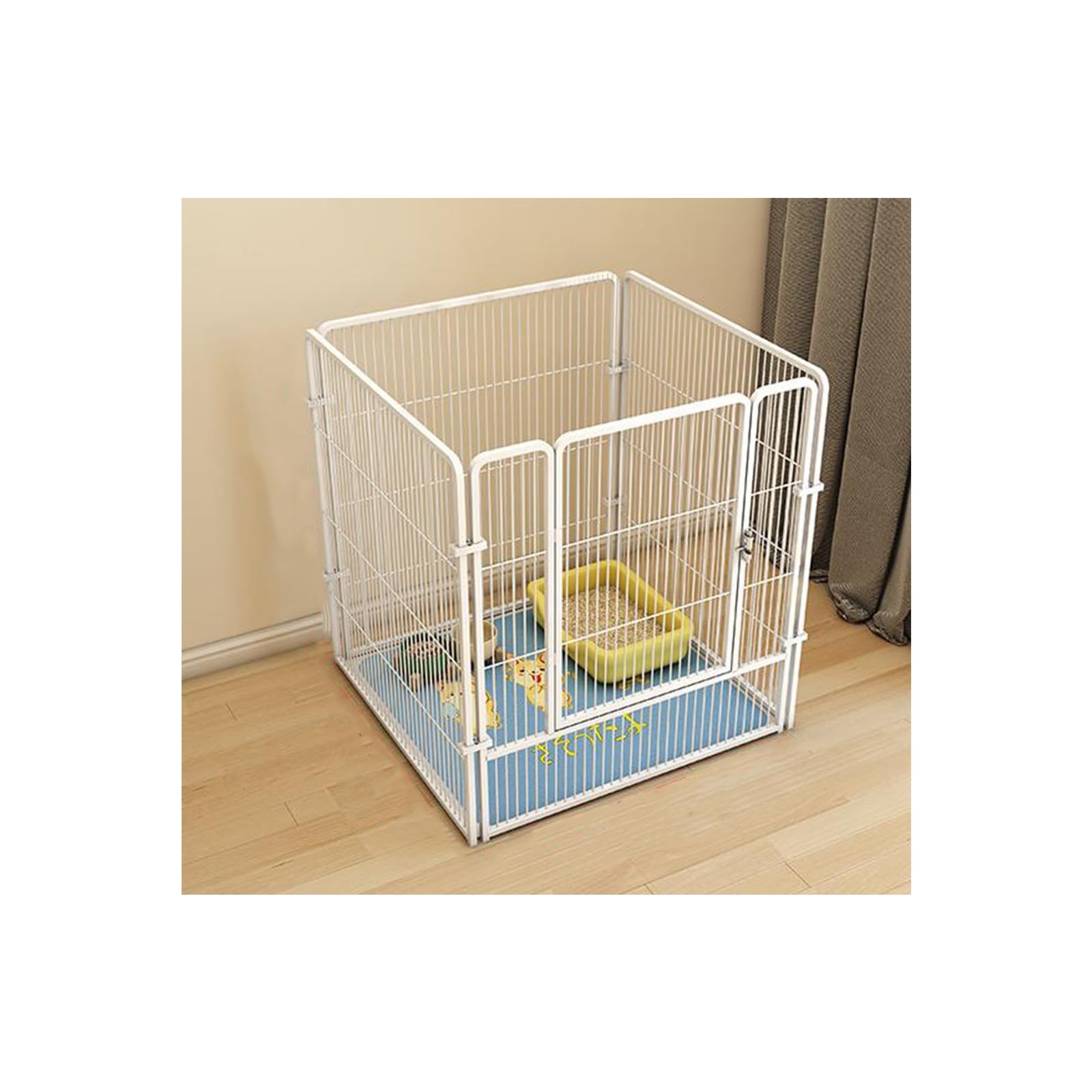 Recinto Per Piccoli Animali Recinto Per Animali Domestici Con Porta Recinto Per Cani Da Interno Recinto Metallo Gabbia Per Piccoli Animali Ampliabili Recinto Per Cani In Ferro(White 4-pack,60