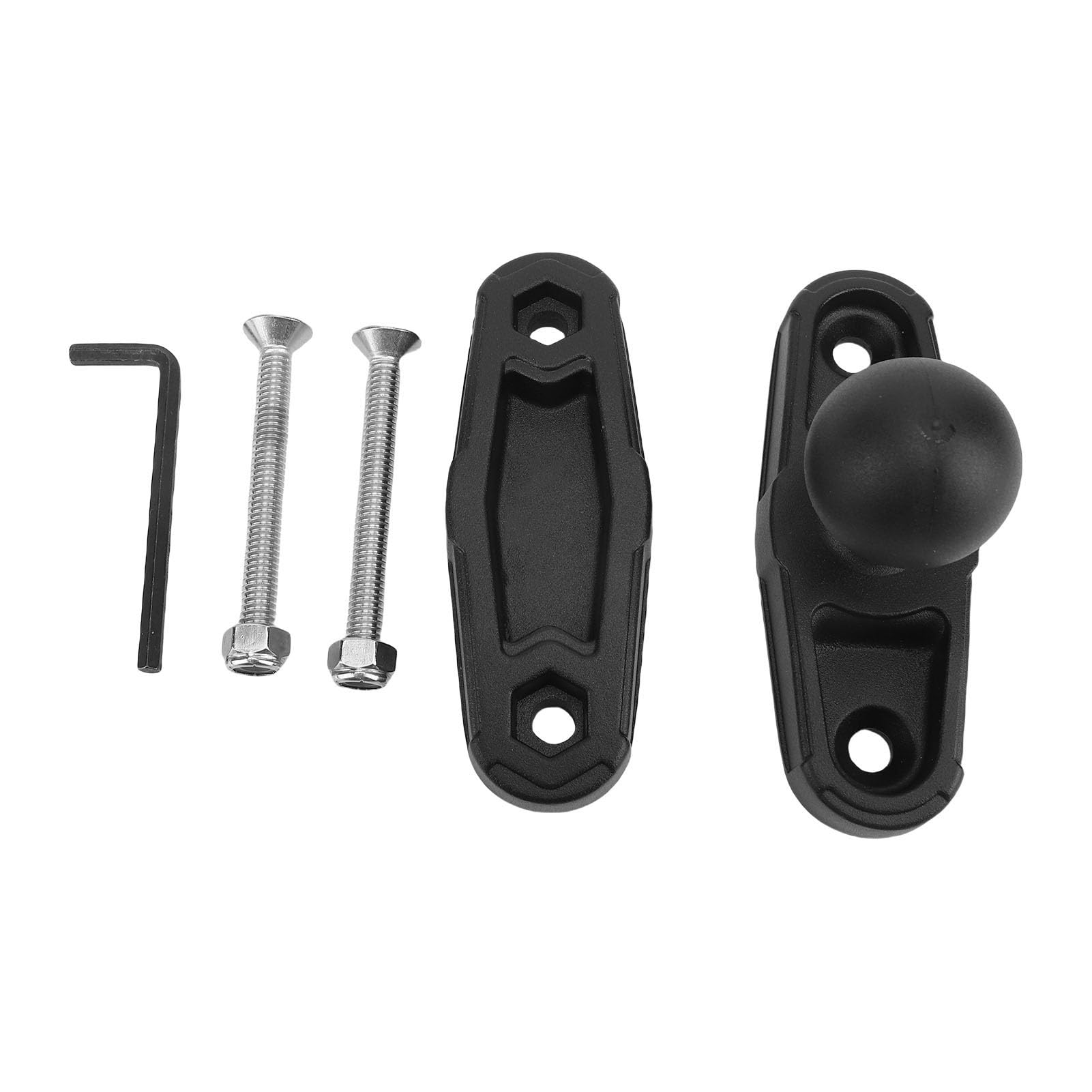 Changor Base de Abrazadera de Poste Cuadrado, Cabeza de Bola de Aleación de Aluminio Ajustable para Montaje de Carretilla Elevadora de Tractor