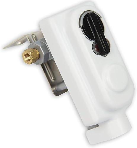 Miniatura 6 de Flame King Tanque de propano de acero de 40 libras con válvula, regulador de gas propano blanco y con coletas de 12 pulgadas para RV, furgoneta,