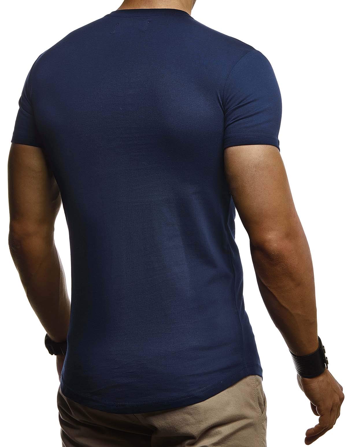 Leif Nelson Maglietta Uomo Estate Girocollo, vestibilità Regolare Maglietta Uomo 100% Cotone, Maglietta Base Uomo Manica Corta