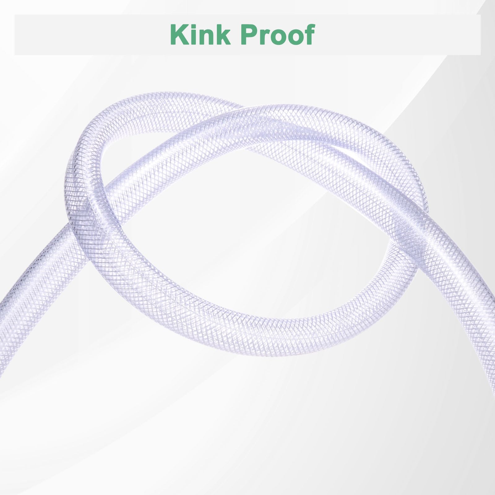 M METERXITY 1" ID x 1 1/4" OD Tuyau En PVC, 10 Ft Tuyau Flexible En PVC Tressé Transparent Haute Pression pour Lignes D'eau, D'huile, D'air