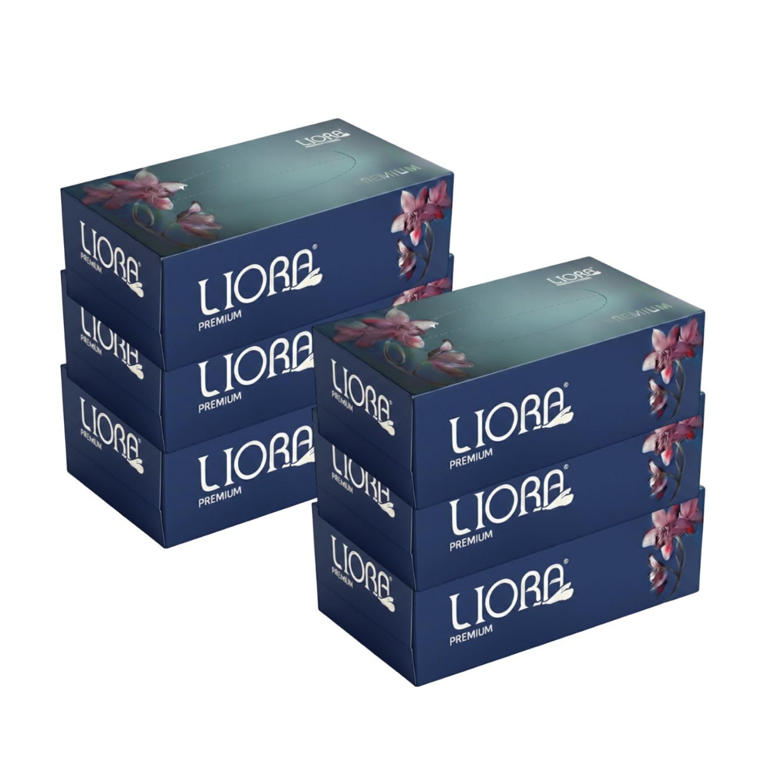 Liora 2 Ply Facial Tissue Box (Pack of 6) | 100 Pulls Per Box | 600 Sheets Total | Soft & Absorbent Face Tissues | Multipurpose Tissue Paper for Home, Office & Car Use-image-4