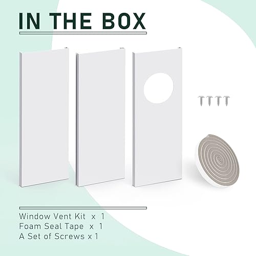 Miniatura 7 de Flehomo Kit de ventana de ventilación de secadora, kit de ventilación de secadora para manguera de secadora de 4 pulgadas de diámetro, kit de