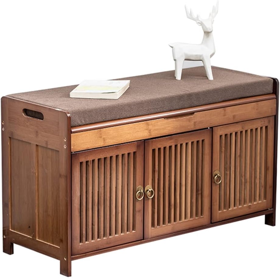 Shoe Bench 3 Tier Shoe Storage Bench Bamboo Entryway Bench