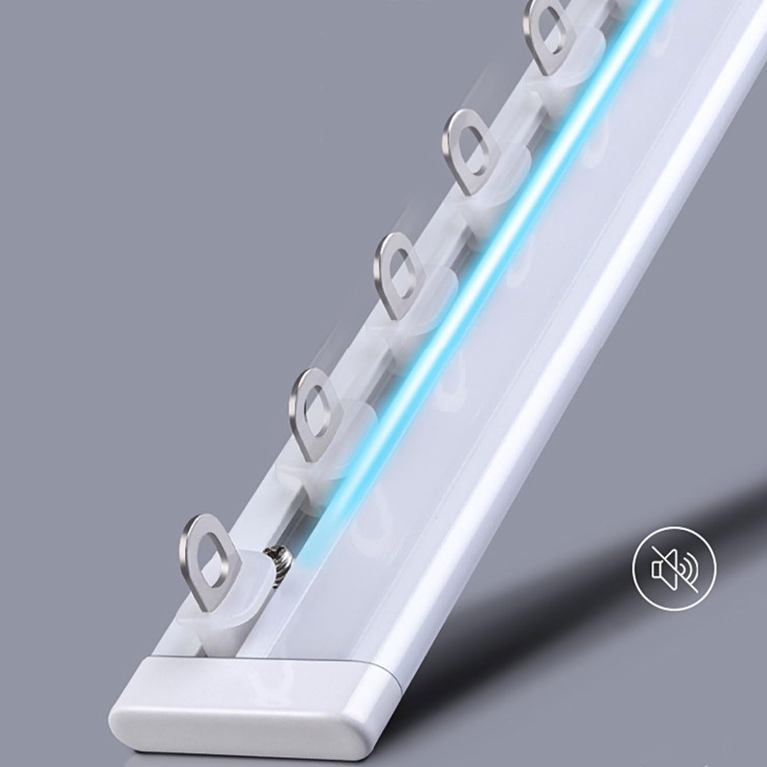 Aluminium Curtain Rail Gardinenstange Vorhang Schiene Vorhangschiene Deckenschiene for Fenster Und Raumteiler Gardinen Einfach Zu Installierende(White,300cm/9.8FT)