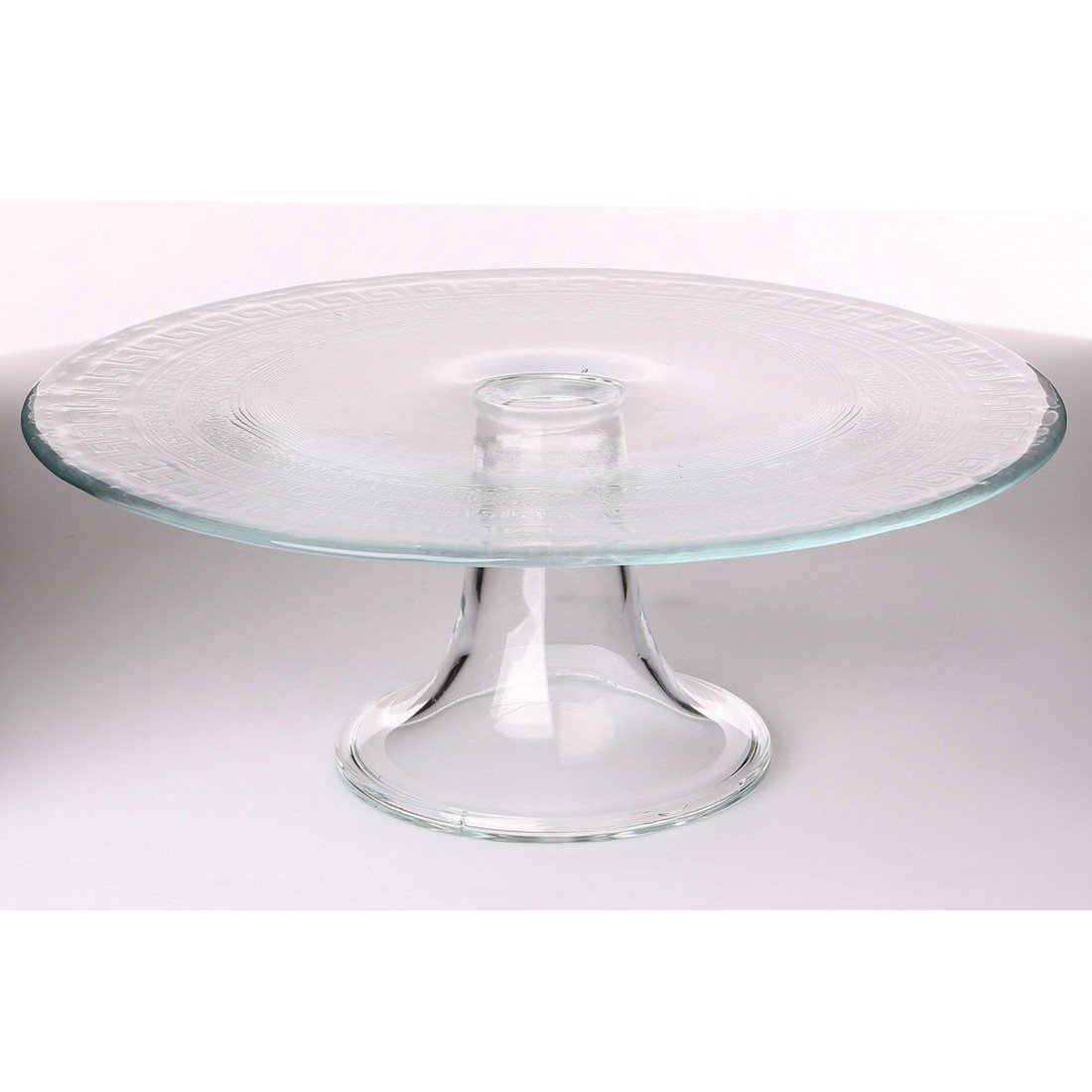 Glass Display Cake Stand Plate Wedding Party 28 cm Greece